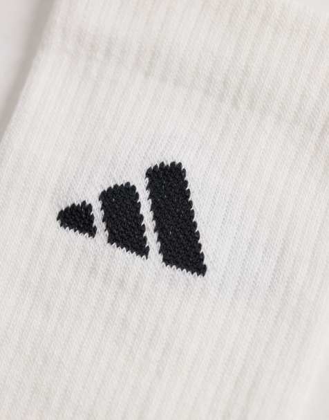 adidas Training - Lot de 6 paires de chaussettes - Blanc et noir