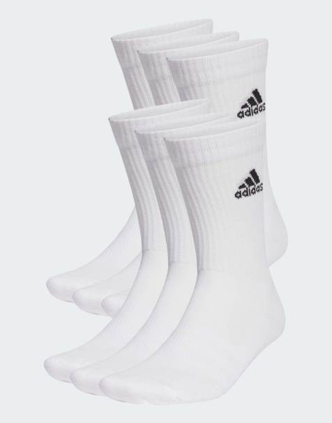 adidas Training - Lot de 6 paires de chaussettes de sport rembourrées - Blanc et noir - view 1