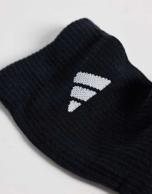 adidas Training - Lot de 6 paires de chaussettes rembourrées - Noir et blanc, 3 de 3