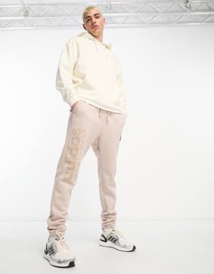 TH Monogram Textured Tapered Joggers, Beige