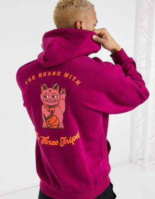 Adidas lucky cat graphic hoodie hot sale