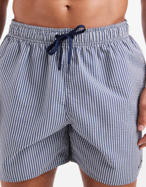 adidas – Training – Marinblå och vita badshorts i bäckebölja, 5 av 5