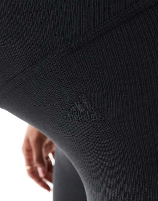 adidas Training maternity ribbed high waist 7/8 leggings in black, 5 of 5