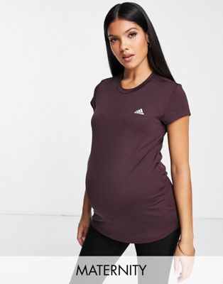 adidas Training Maternity t-shirt in red  - ASOS Price Checker