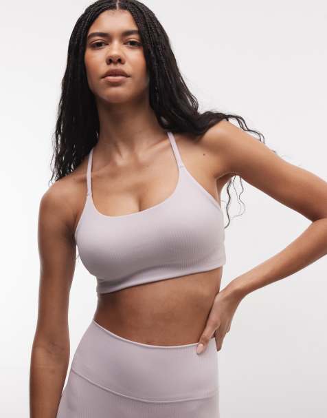 adidas Training – Motion – Sport-BH in Mauve mit leichter Stützfunktion - view 1