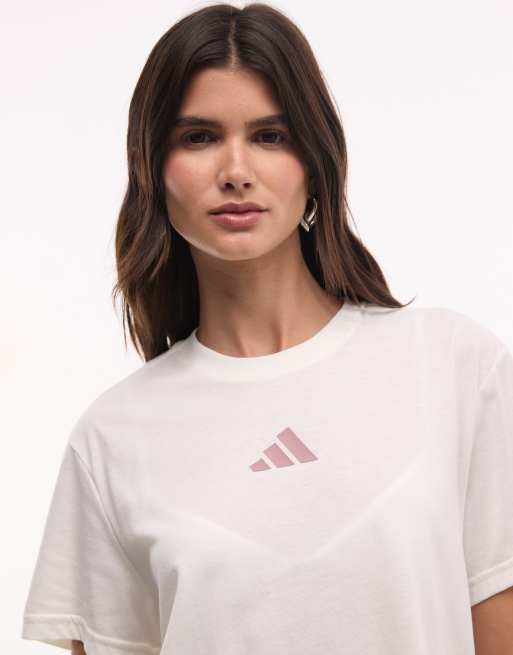 adidas Training Motion t-shirt i off white, 2 av 5