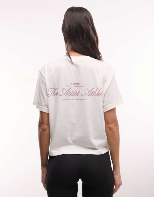 adidas Training Motion t-shirt in off white, 4 of 5