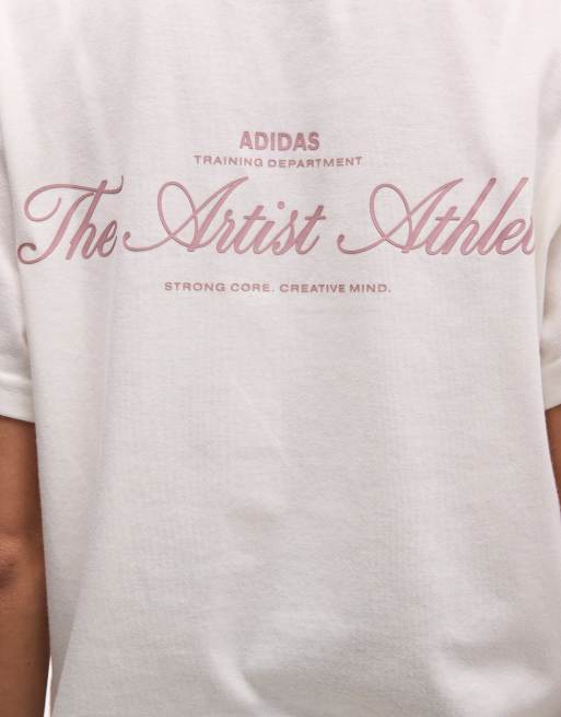 adidas Training Motion t-shirt in off white, 5 of 5
