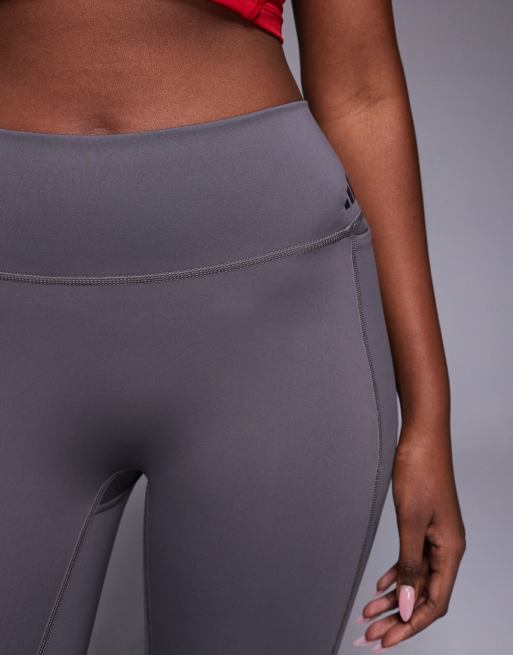 adidas - Training - Optime - 7/8 leggings met 3-Stripes in donkergrijs, 3 van 5