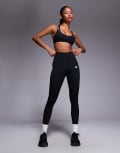 [adidas performance] adidas Training Optime 7/8 rib leggings in black XL black