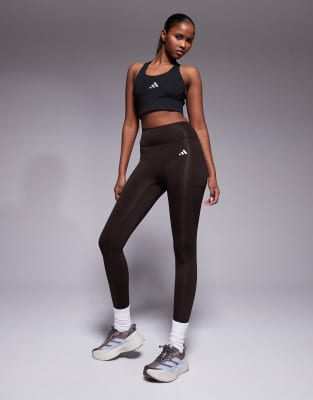 adidas Training - Optime Essentials - 7/8-Leggings in Braun-Brown