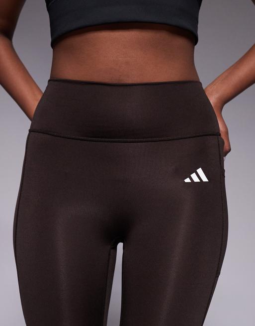 adidas Training – Optime Essentials – 7/8-Leggings in Braun, 5 von 5