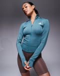 [adidas performance] adidas Training Optime essentials jacket in teal-Green XL Preloved Teal