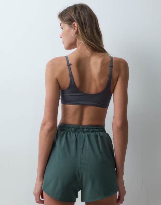 adidas Training Optime essentials light support sports bra in grey, 4 of 4