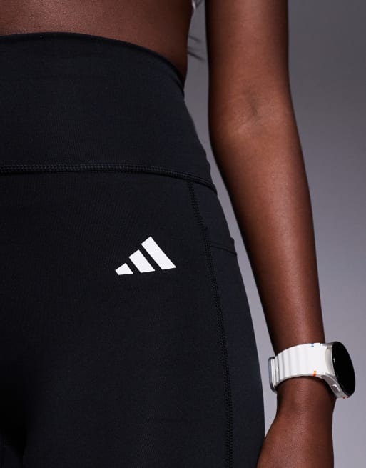 adidas Training – Optime Essentials – Nahtlose Leggings in Schwarz, 4 von 5