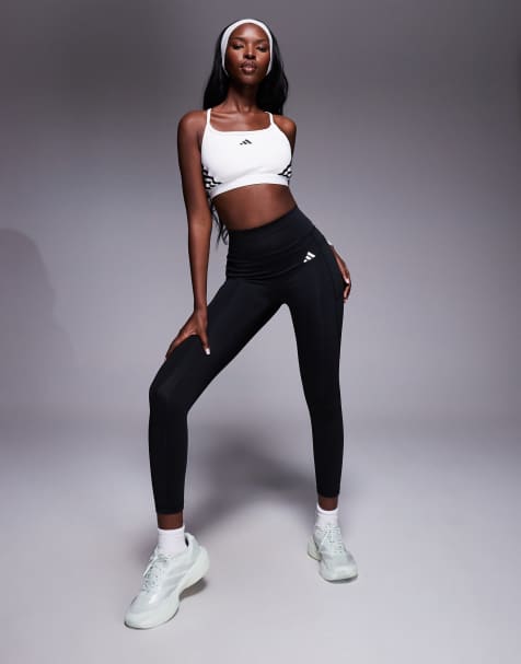 adidas Training Optime Essentials no-seam leggings in black - view 1
