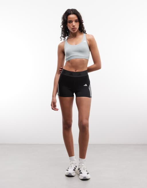 adidas Training – Optime Essentials – Sport-BH in Salbeigrün mit mittlerer Stützfunktion, 3 von 4