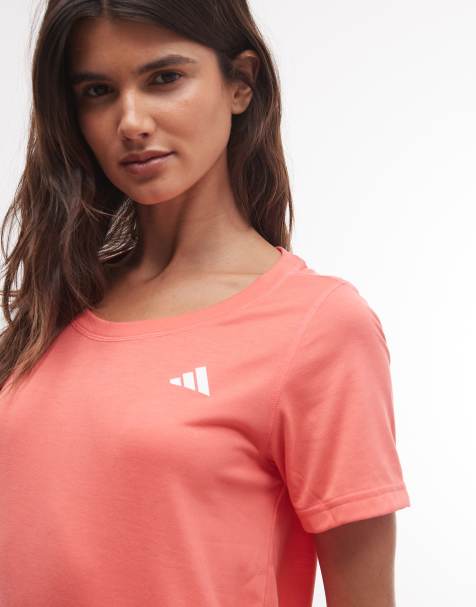 adidas Training Optime essentials t-shirt in coral - view 1
