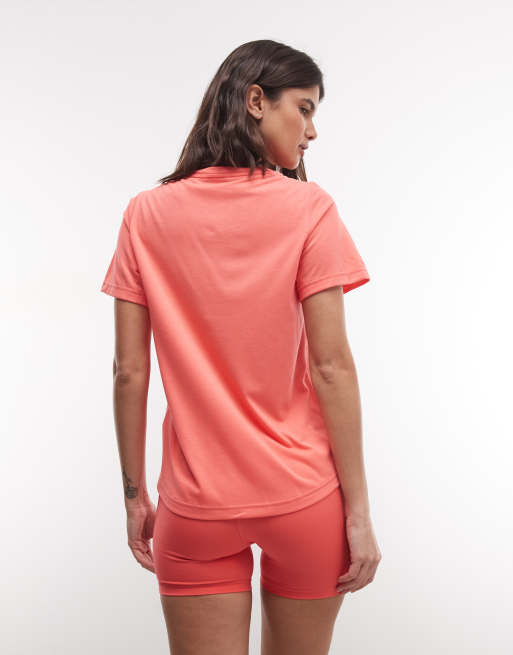 adidas Training Optime essentials t-shirt in coral, 4 of 4
