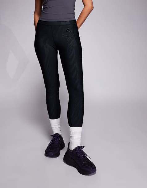 adidas - Training - Optime - Lange legging in zwarte print - view 1