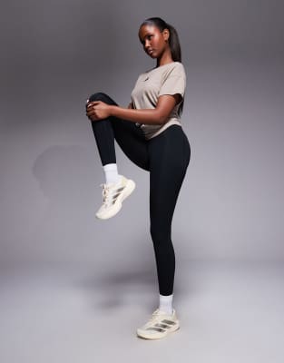 adidas Training - Optime - Lange Leggings in Braun-Schwarz