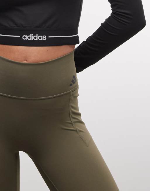 adidas Training – Optime – Lange Leggings in Olivgrün-Khaki, 5 von 5