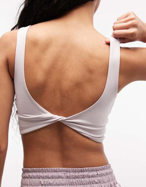 adidas Training – Optime – Ljuslila crop top, 4 av 4