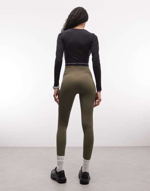 adidas Training - Optime - Olivengrønne leggings i fuld længde, 4 af 5