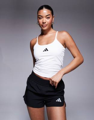 adidas Training - Optime - Riemchen-Trägertop in Weiß