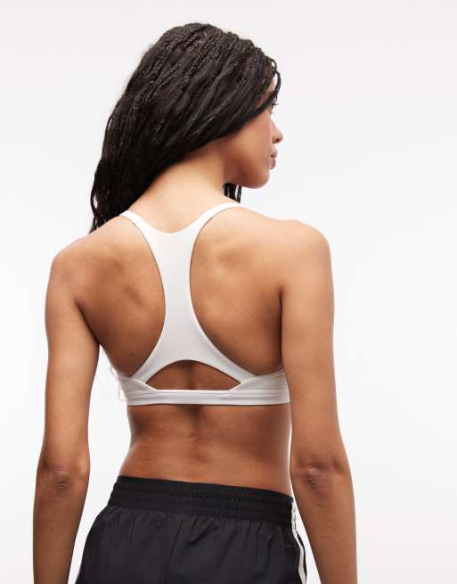 adidas - Training - Optime - Sport bh met lichte ondersteuning in wit, 4 van 4