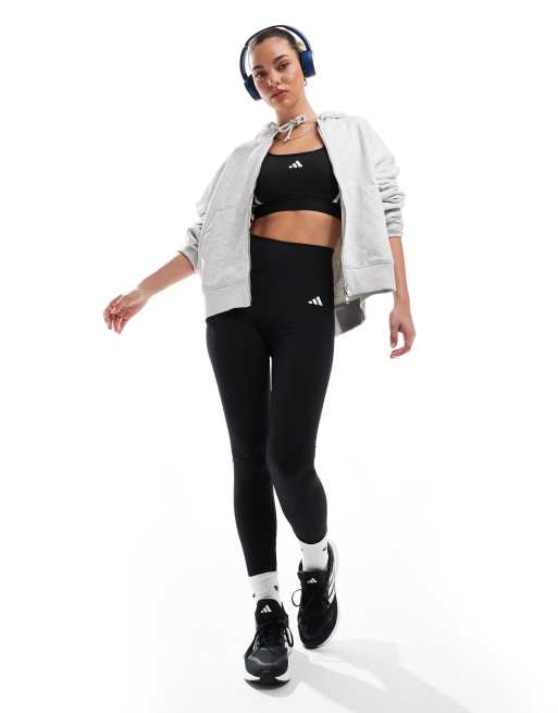 adidas Training – Optime – Stay In Play – Svarta, långa leggings, 3 av 5