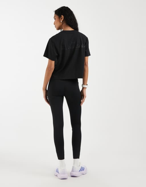 adidas Training – Optime – Svarta, hellånga leggings, 5 av 5