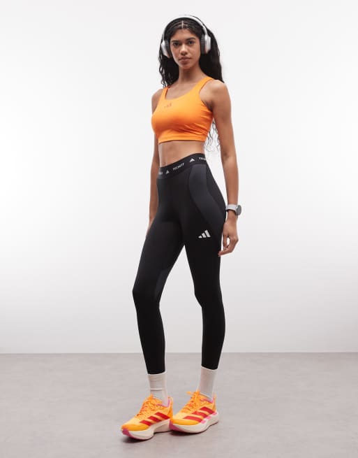 adidas Training Optime tank top in orange, 2 of 4