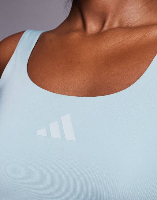 adidas Training Optime tank top in sage, 2 of 4