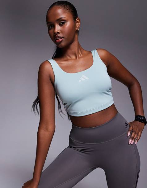 adidas Training - Optime - Top senza maniche color salvia - view 1