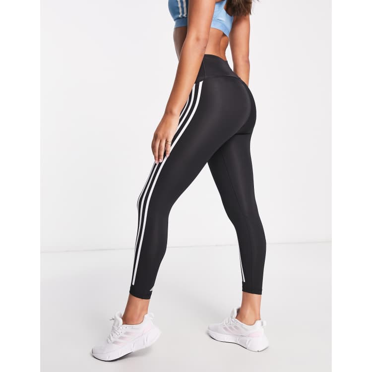 adidas, Optime TrainIcons 3-Stripes Leggings Carbon