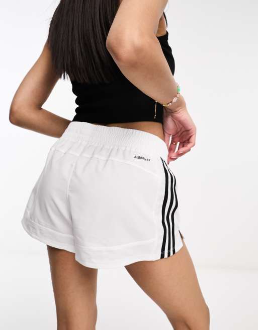 Buy Adidas Pacer 3-Stripes Woven Two-in-One Shorts black/white