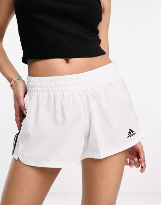 adidas Lace Trim 3-Stripes Shorts - White