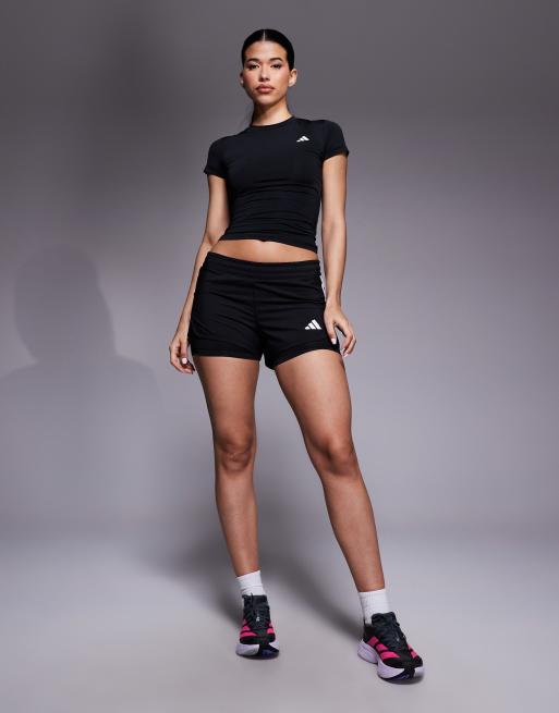 adidas Training – Pacer – Czarne szorty 2 w 1, 3 z 5