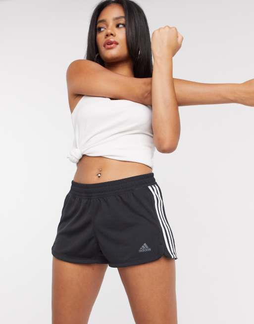 adidas Training – Pacer – Czarne szorty z dzianiny z 3 paskami