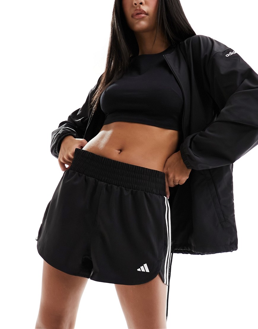 adidas Training Pacer shorts in black