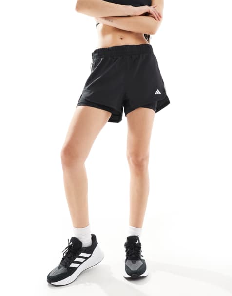 adidas Training – Pacer – Svarta shorts i 2-i-1-design - view 1