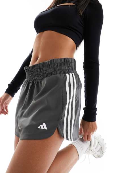adidas Training Pacer shorts in grey