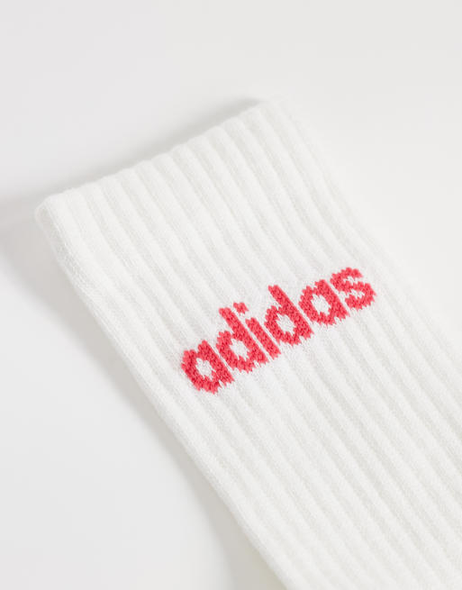 adidas Training - Pack de 3 pares de calcetines deportivos de color rosa y marrón, 3 de 3