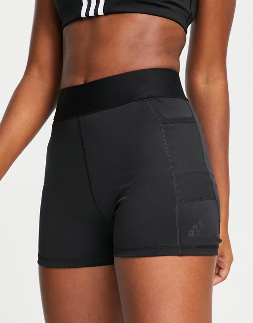 adidas Women's Compression Fit Alphaskin Volleyball 4-Inch Shorts w/ Pocket