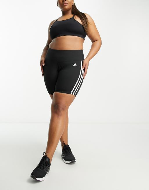 adidas 3-Stripes Short Leggings - Black