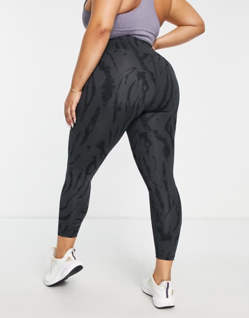 adidas Training Plus – Icons – Svarta leggings med grafiskt mönster, 2 av 4