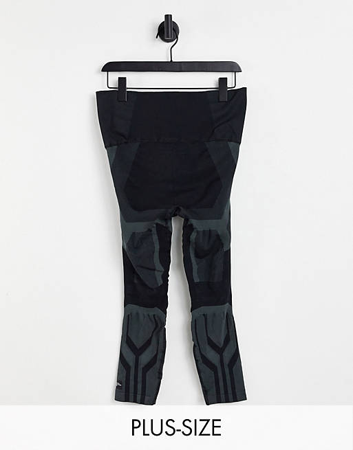 adidas Training Plus Sculpt leggings with seam detail in black