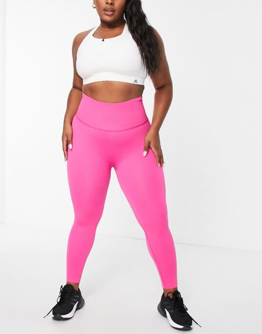 adidas Training Plus Sculpt seamless leggings in pink