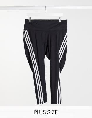 adidas training three stripe leggings